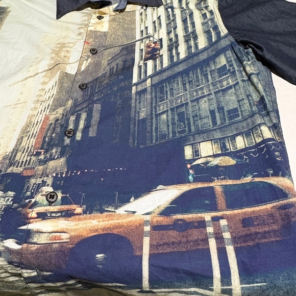 Robert Graham Men Long Sleeve Button Shirt Sz L Art Flip Cuff Party City Graphic - Picture 4 of 15